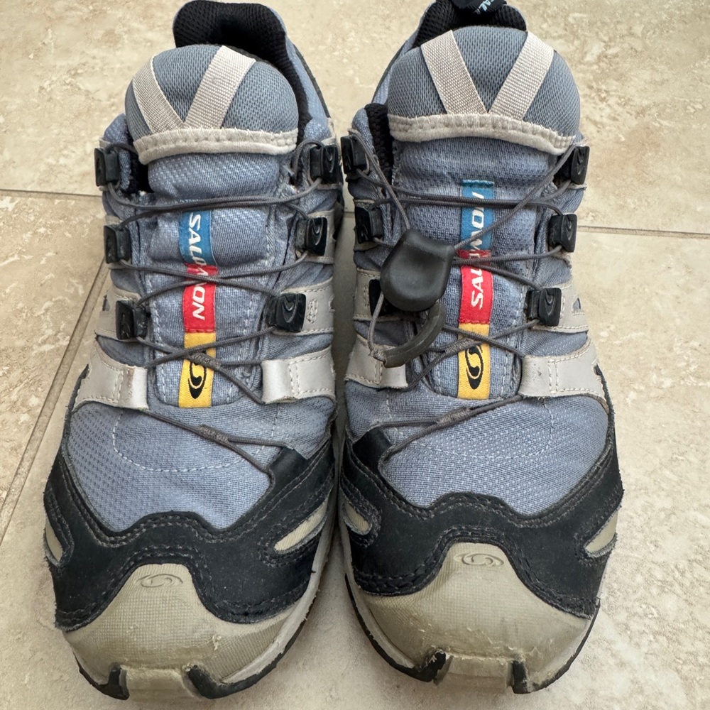 Salomon Blue and Black Trail Shoes
